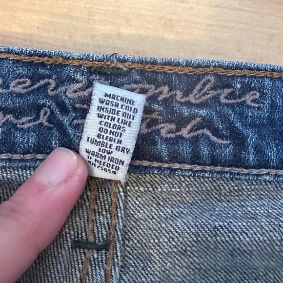 Abercrombie & Fitch Erin stretch blue jeans 10R straight leg low rise vented - Picture 10 of 16